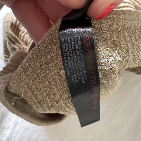 Urban Outfitters  Out From Under Brielle Flirty Henley Tan Tank Top - Picture 5 of 5